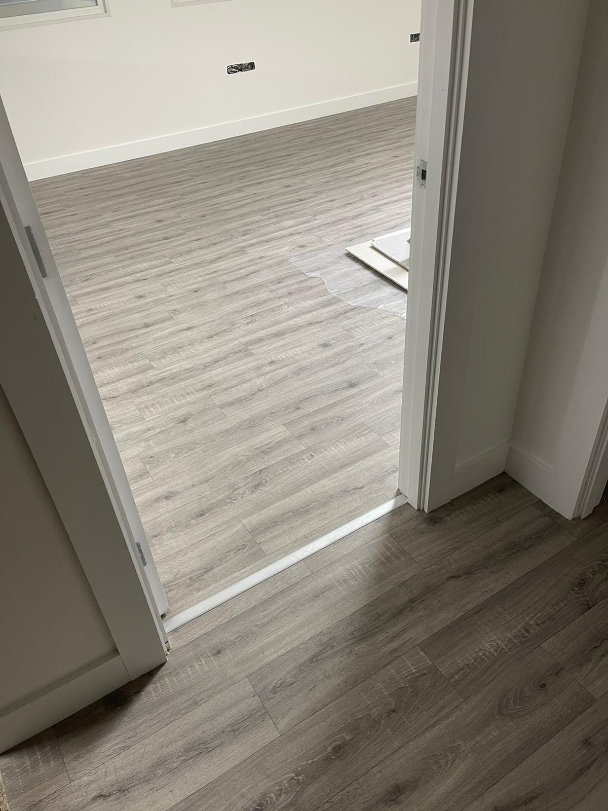 Grey wood flooring